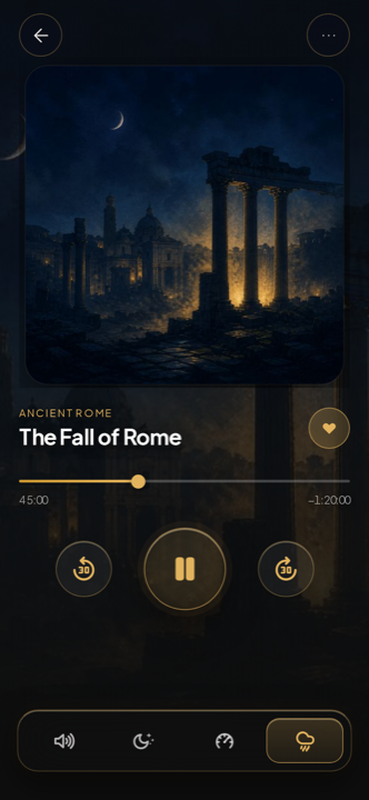 Player screen for The Fall of Rome
